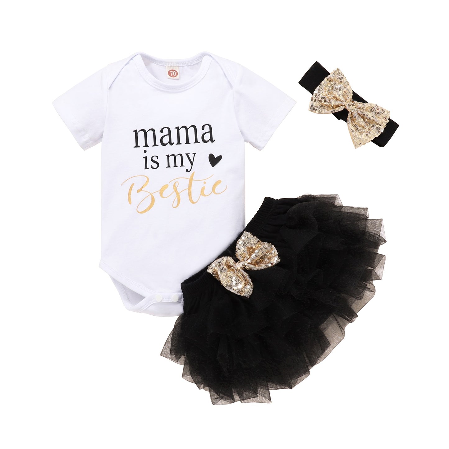 Body + Pantaloncini Nero + fascia per capelli