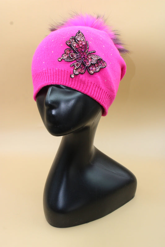 Cappellino Fuscia Farfalla
