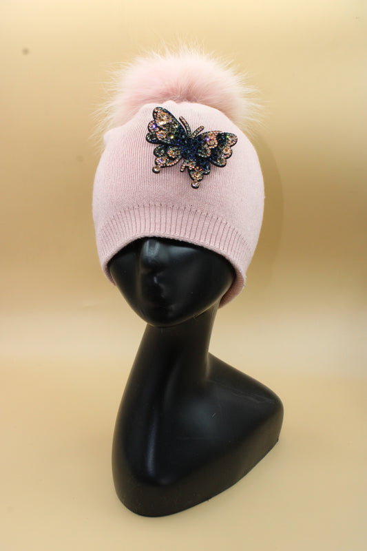 Cappellino Rosa Farfalla
