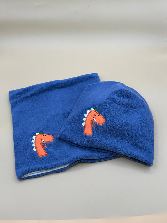 Set cappellino + scaldacollo in Pile Dino Arancione